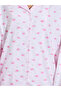 Pink Floral Print Shirt And Wide Leg Pants Pyjama Set - 3