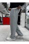 Gray Washed Pipe Leg Sweatpants Tw-7089 - 4