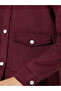 Burgundy Regular Fit Buttoned Trucker Jacket - 4