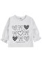 Heart Printed 6-18 Months Sweatshirt - White