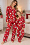 Mother-Daughter Matching Cotton Button-Down Long-Sleeve Pajamas Set (Price Is for One Set)
