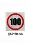 100 Km Speed Limit Sticker 20 cm - Reflective Vehicle Decal for Bus and Minibus