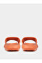 Orange Textured Open Toe Slides - 4