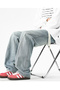 Men Retro Washed Loose Drawstring Jeans - 2