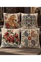 Azerbaijan Themed Karabağ Horse, Pomegranate and Buta Patterned Digital Printed Set of 4 Gift Throw Pillow Covers - 2