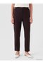 Özmarka New Season Brown Women's Trousers with Elastic Waist - 2