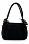 Bellina Rose Suede Black Women's Hand and Shoulder Bag - 4