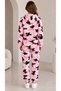 Women's Pink Camouflage Patterned Hooded Knaguru Sweatpants with Side Pockets - 8