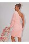 Rochie mini, roz - XL - 2