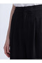 Black Regular Fit Women's Pleated Fabric Trousers - 3