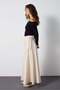 Women's Stone Premium Long Parachute Skirt with Tie Detail at the Waist 32011 - 3