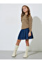 Girls Beige Textured Knit Pullover Sweater - 2