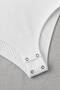 Polo Collar Lycra Flexible Snap Fastener Premium Long Sleeve Bodysuit - 3