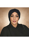 حجاب أسود سادة مع عمامة