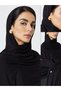 Black Solid Jersey Hijab - 2