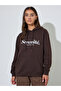 Coffee Brown Slogan Print Regular Fit Hoodie - 3