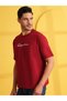 Red Graphic Print Short Sleeves Round Neck T-Shirt - 3