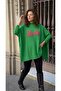 Barbie Embroidered Slit Tricot Poncho for Women