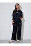 Black Slogan Print Longline Oversized Hoodie - 2