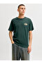 Dark Green Jjaero Logo Print Crew Neck T-Shirt - 5
