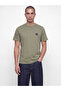 Khaki Jjcleveland Solid Patchwork Crew Neck T-Shirt - 5