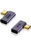 كابل USB4 بزاوية قائمة، محول بسرعة 40 جيجابت في الثانية، شحن سريع بقدرة 240 واط، شاشة عرض فيديو بدقة 8K، محول USB-C إلى USB-C