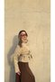 Women's Stand Collar Back Windbreaker Detailed Belted Short Trench Coat Jacket Trench - 5