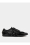 Black Patent Mesh Lace-Up Sneakers