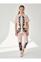 Girls Pink Embroidered Short Sleeves Shirt And Trousers Set