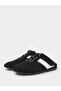 Black Open Back Sneakers With White Stripe - 2