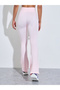 Pink Solid High-Waist Flare Active Pants - 4