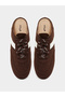 Brown Open Back Sneakers With White Stripe - 5