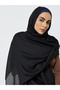Navy Blue Solid Hijab - 2