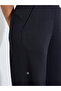 Black Solid Wide Leg Side Slit Activewear Pants - 3
