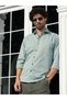 Men Sea Green Solid Regular Shirt