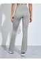 Grey Solid High-Waist Flare Active Pants - 4