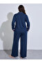 Ruffle Pocket Detail Piped V Neck Ls Shirt & Pj Set - 5