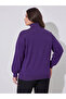 Plus Size Purple Turtleneck Sweater - 4