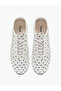 White Polka Dot Lace-Up Sneakers - 5