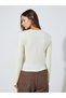 Beige Slogan Print Long Sleeves Regular Fit T-Shirt - 5