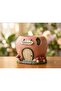 8cm Home Flowerpot Candle Holder, Welcome Fence Door Window Grass Mushroom Decorated Silicone Mold K-1624, Stone Powder Polyester Cement Plaster Mold - 3