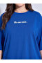 Plus Size Basic Slogan Oversize T-Shirt - 3