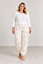Plus Size Summer Pajama Bottoms with Elastic Cuffs