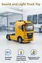 Man Truck with Pull-Back Mechanism, Sound and Light, Tilting Cab, 12.5 cm Tow Truck, 1:50 Scale Truck
