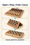 3 in 1 34cm Wooden Chess Checkers Backgammon Set Foldable - 3