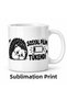 Today I Reserved Myself Written Porcelain Mug 300 ml – Woman Reading a Book Patterned Coffee and Tea Cup - 7