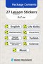 School Lesson Labels Yellow Navy Blue Ball Themed 27 Pieces 8 cm School Lesson Labels - 3