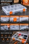 Transparent Organizer Box 13 Compartments Organizer Storage Box with Lid and Lock - 5