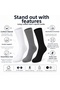 Men's Sports Socks 12 Pairs, Combed Cotton Long Socks with Towel Support on the Sole - 5