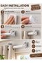 Adjustable Self Adhesive Curtain Rod Holder Clip Transparent 10 Pcs - 3
